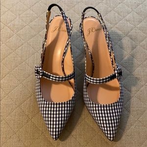 J. Crew gingham shoes.